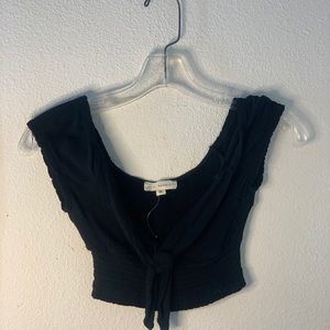 Black cropped top